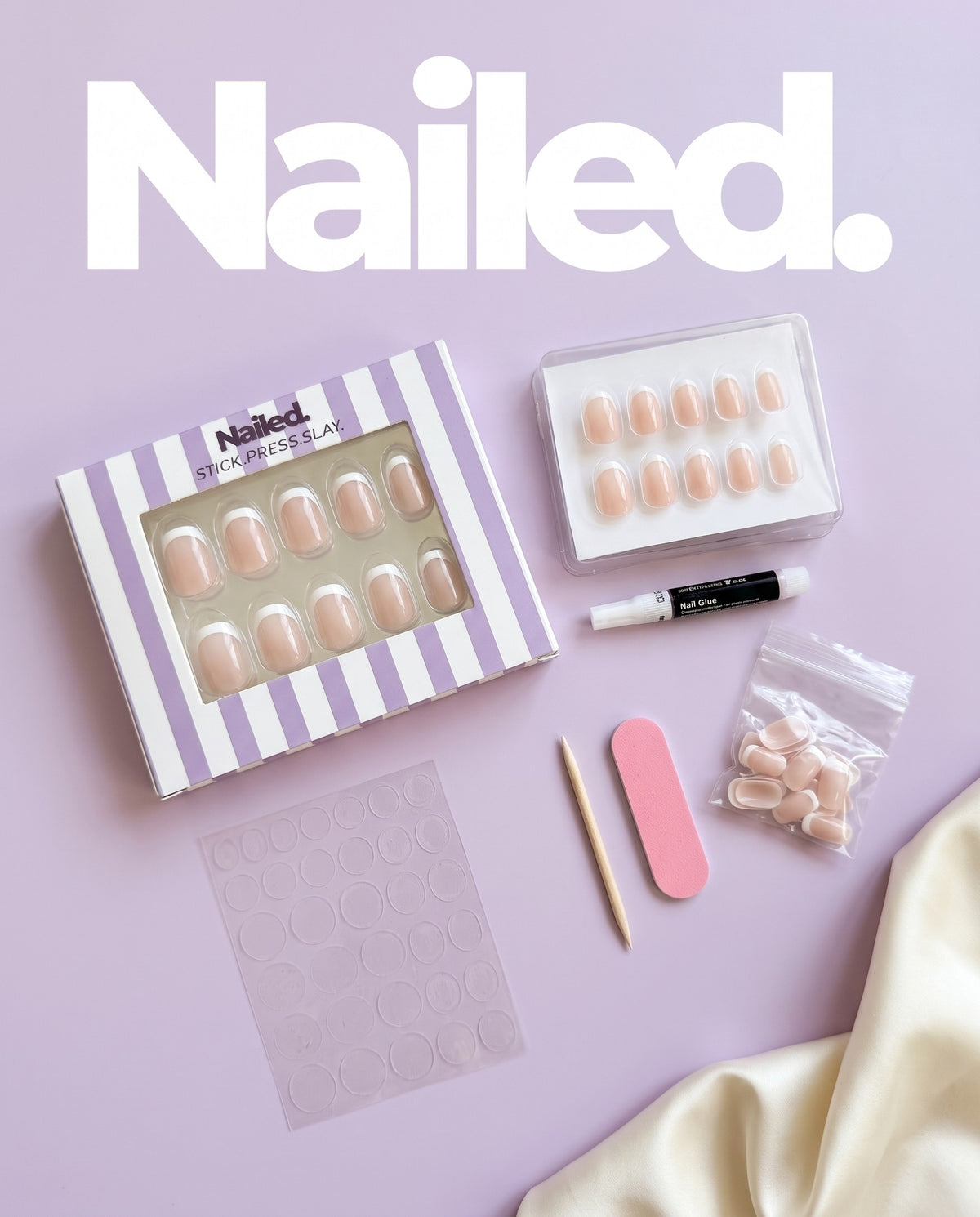 Kit Nailed. French complet, flat lay